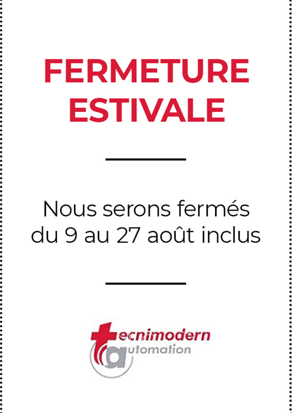 Fermeture estivale
